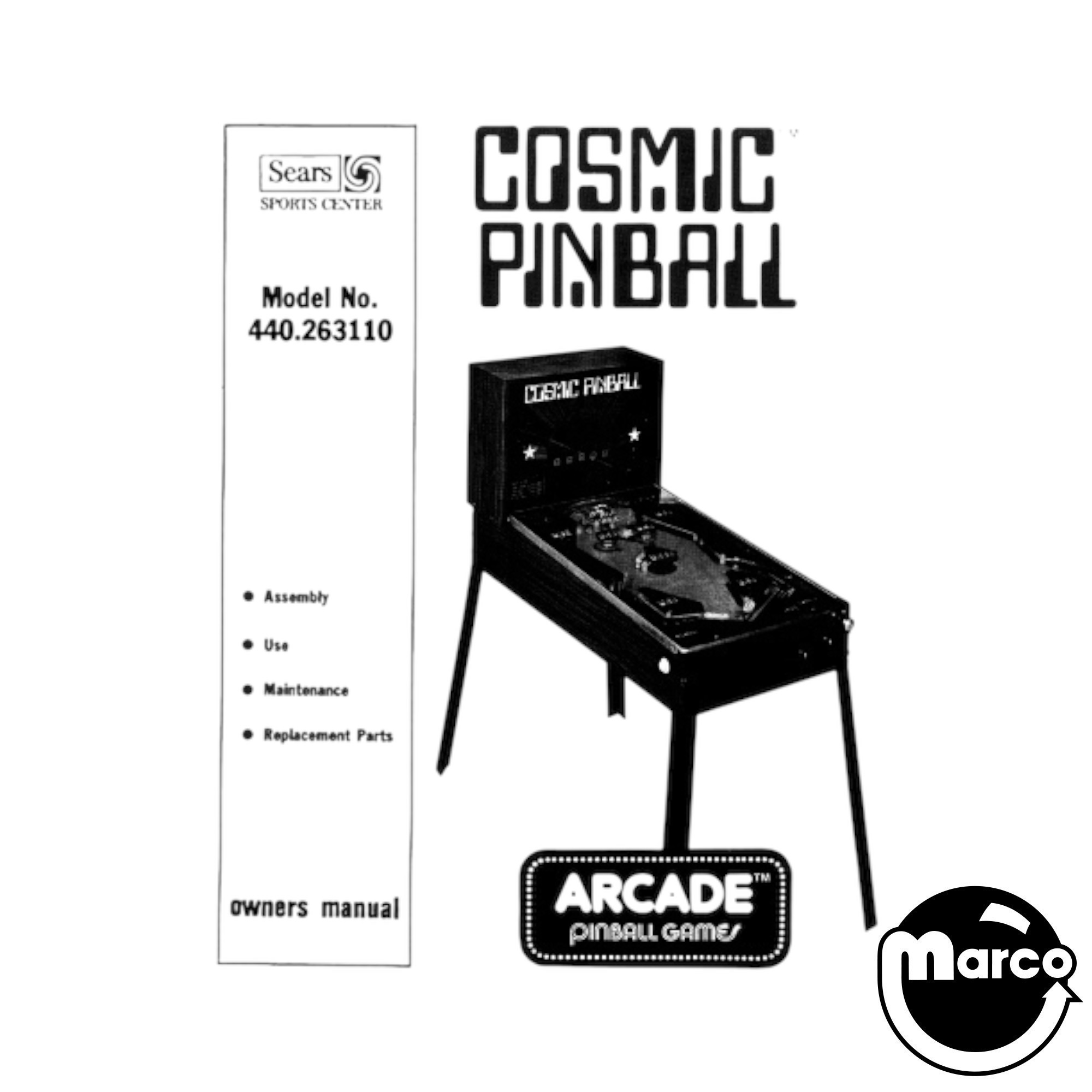 COSMIC PINBALL (Sears/Brunswick) Manual