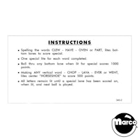 SMARTY (Williams) Score Cards