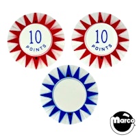 STAGE COACH (Chicago Coin 1968) Pop bumper cap set (3)