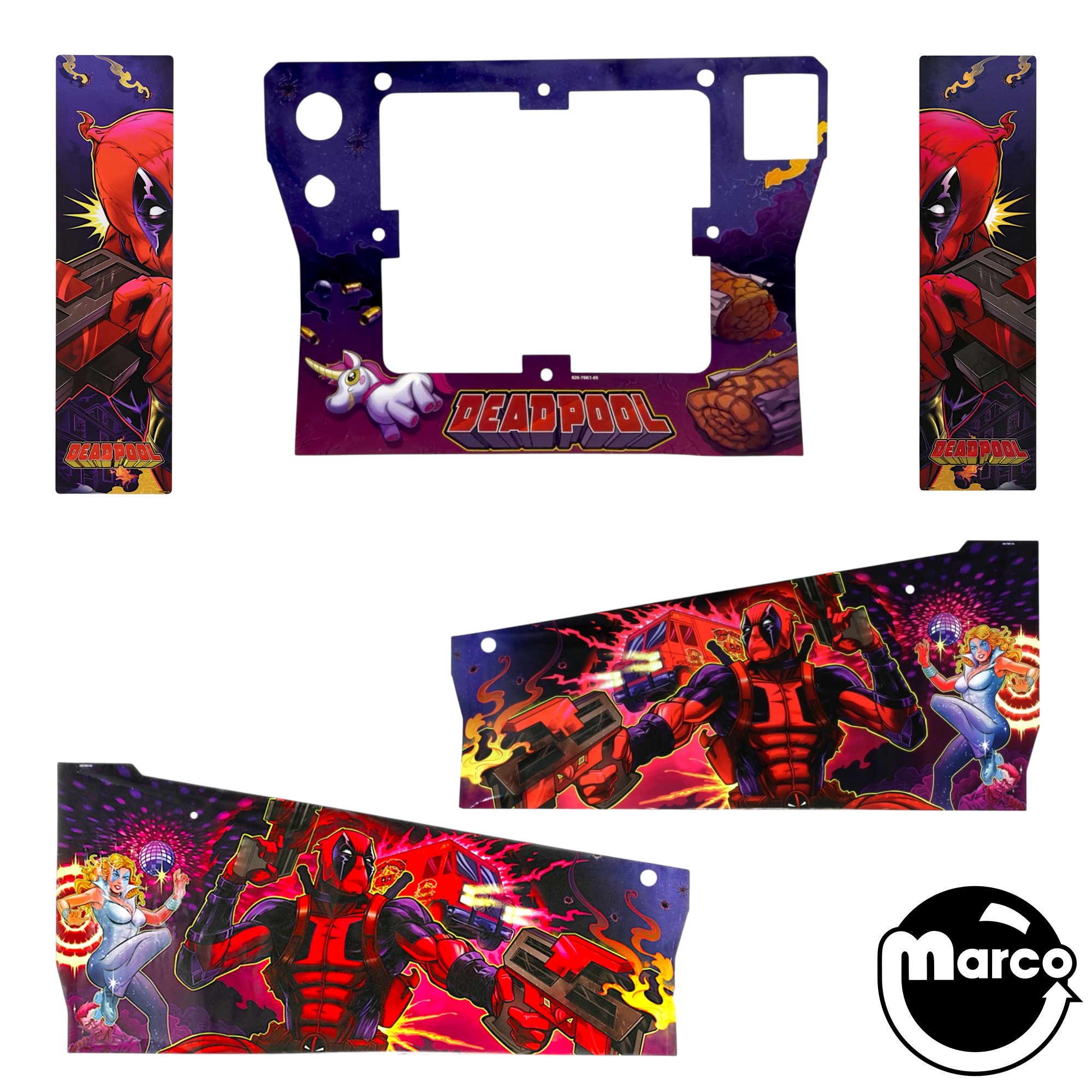 DEADPOOL PRO (Stern) Cabinet decal set