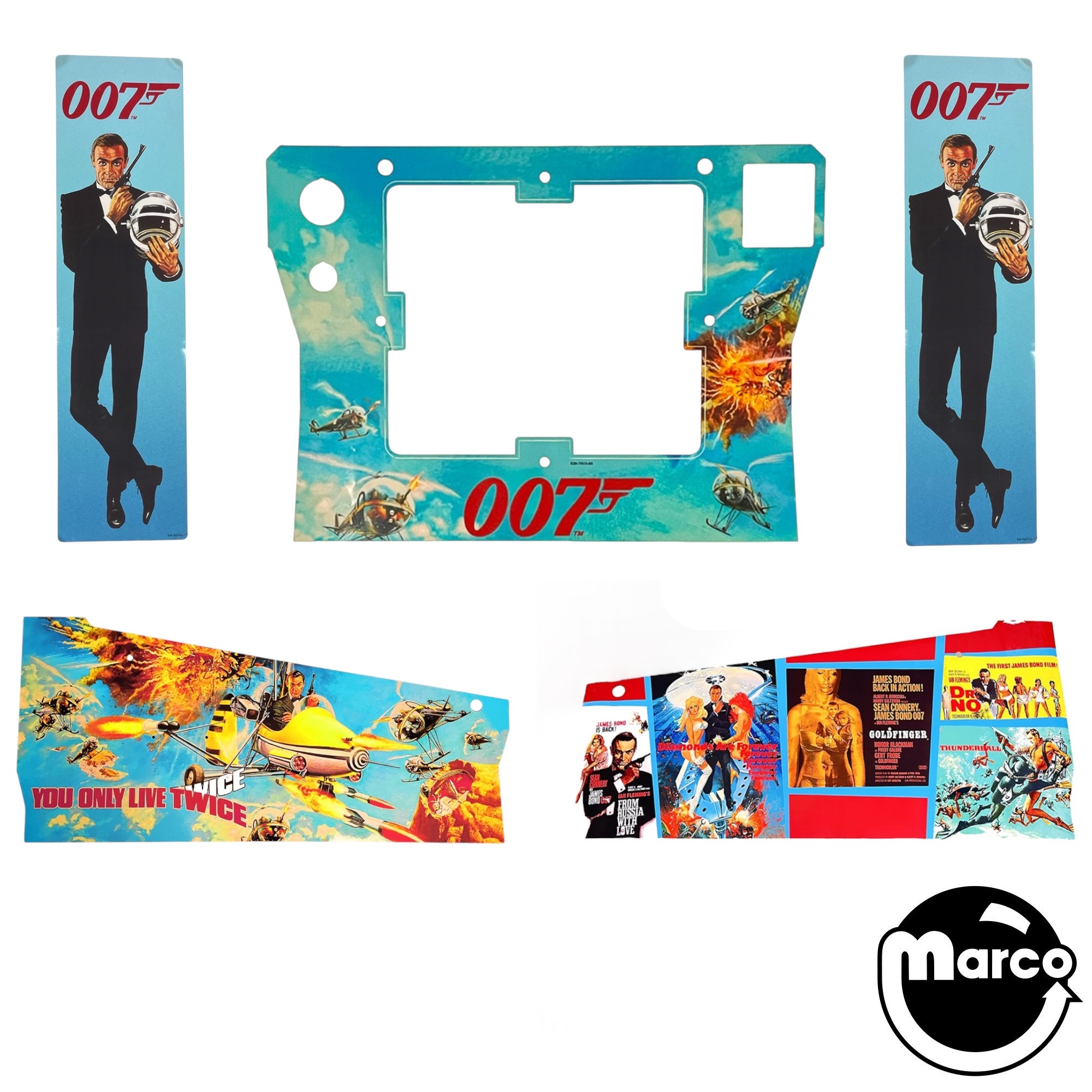 JAMES BOND 007 PRE (Stern) Cabinet Decal Set