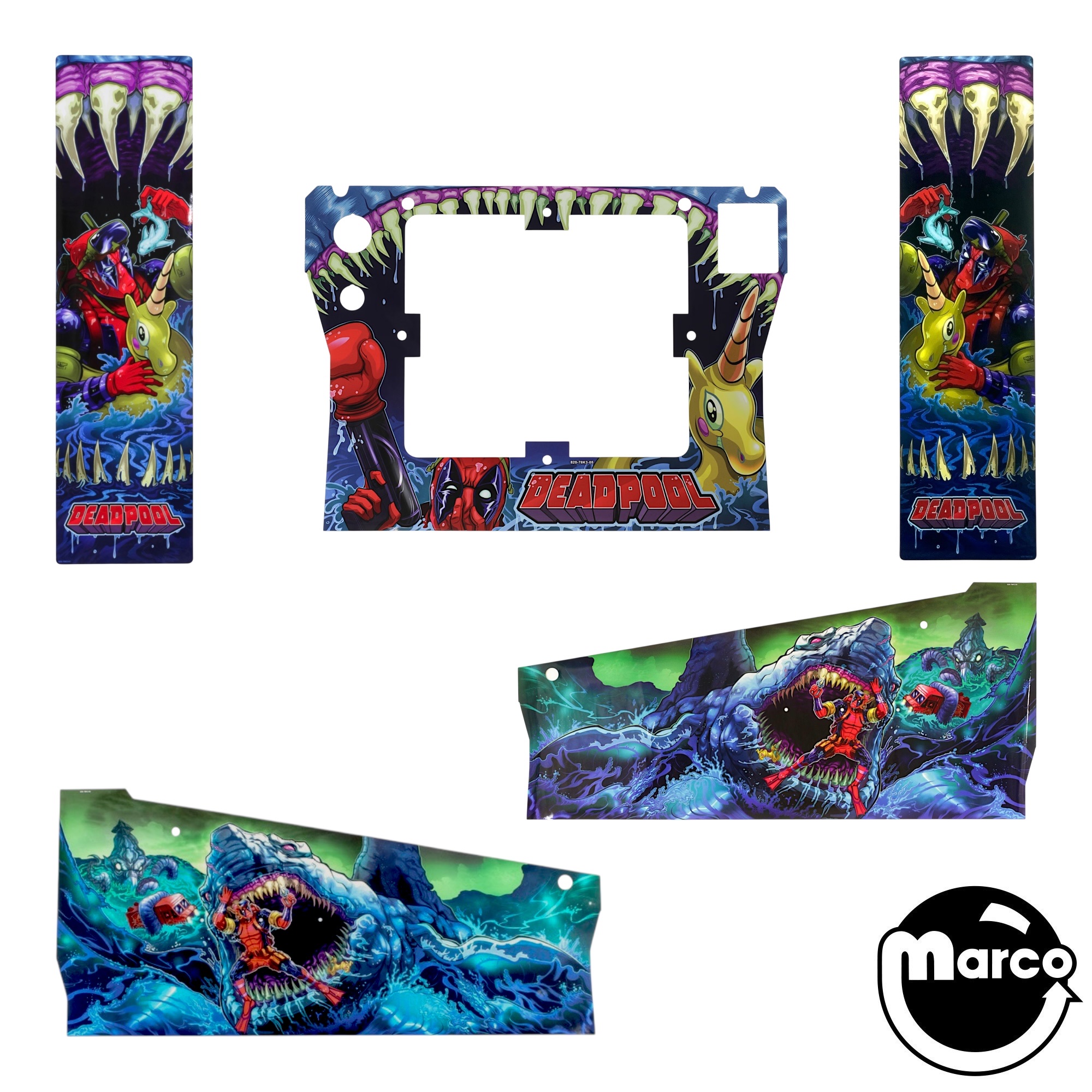 DEADPOOL PREMIUM (Stern) Cabinet decal set