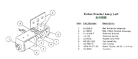 Kicker & bracket assembly complete - left