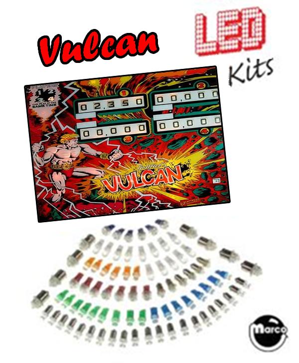 VULCAN / FIRE QUEEN (Gottlieb) LED Kit