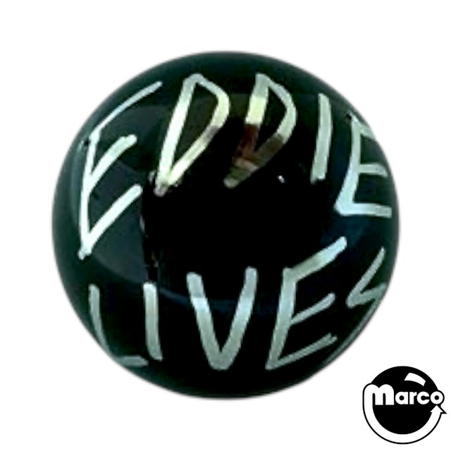 Ball 1-1/16 inch black 'Eddie Lives'