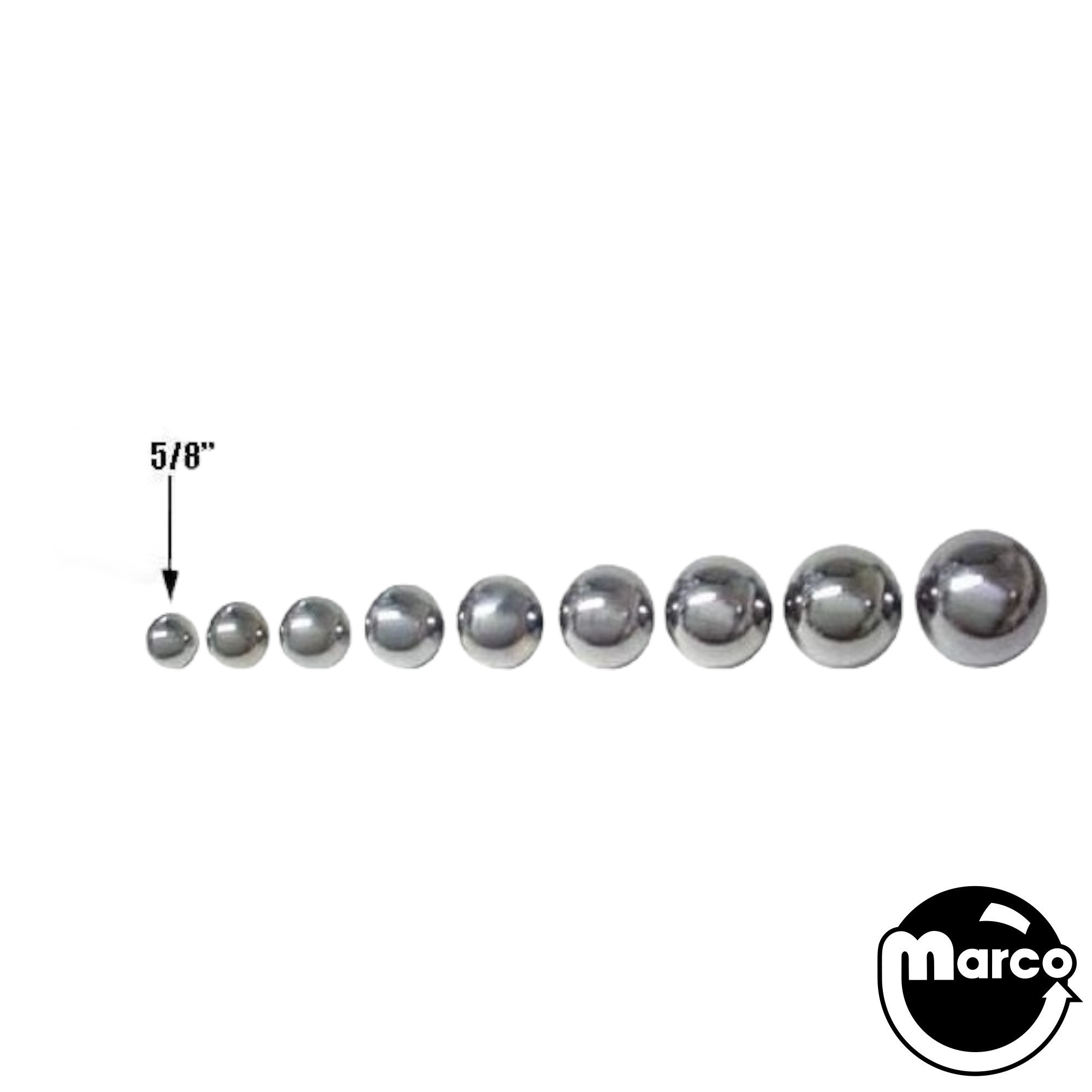 Ball - steel 5/8 inch dia. (Baseball games)