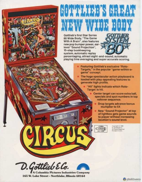 CIRCUS (Gottlieb) Flyer