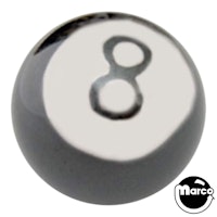 Ball 1-1/16 inch black Eight ball