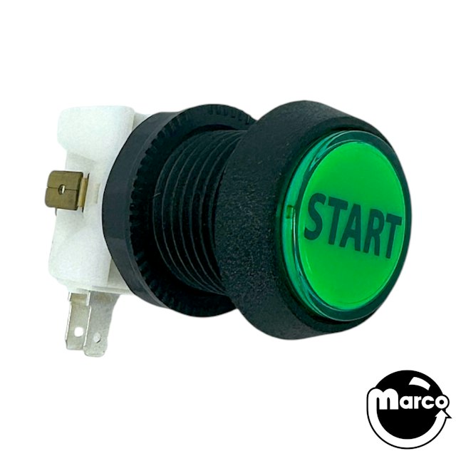 Pushbutton 1 inch round green 'Start'