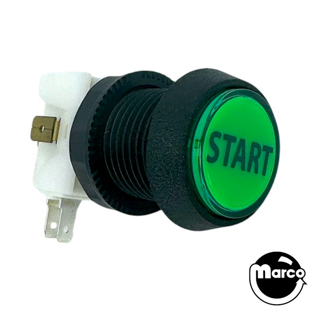 Pushbutton 1 inch round green 'Start'
