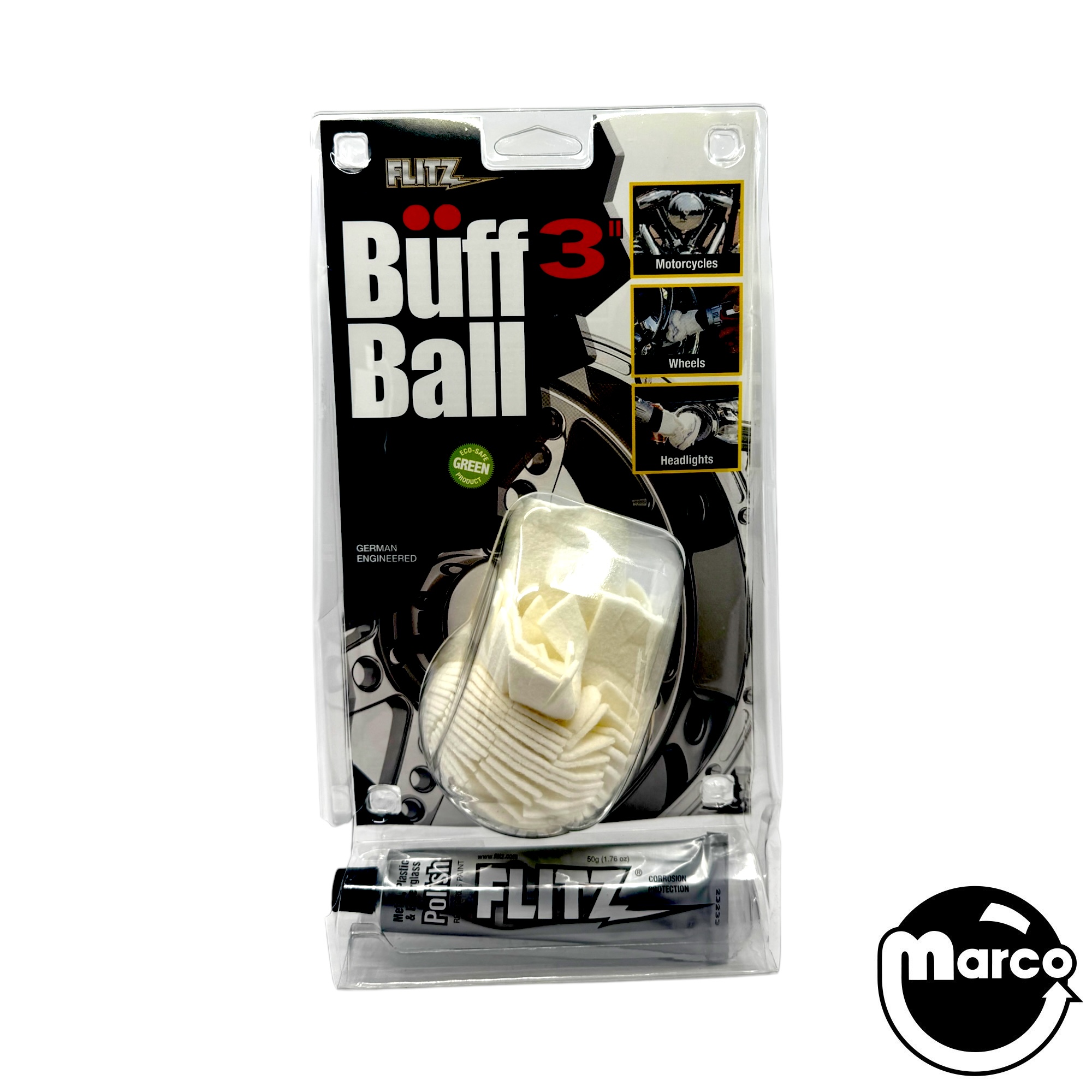 Mini Buff Ball 3" with polish