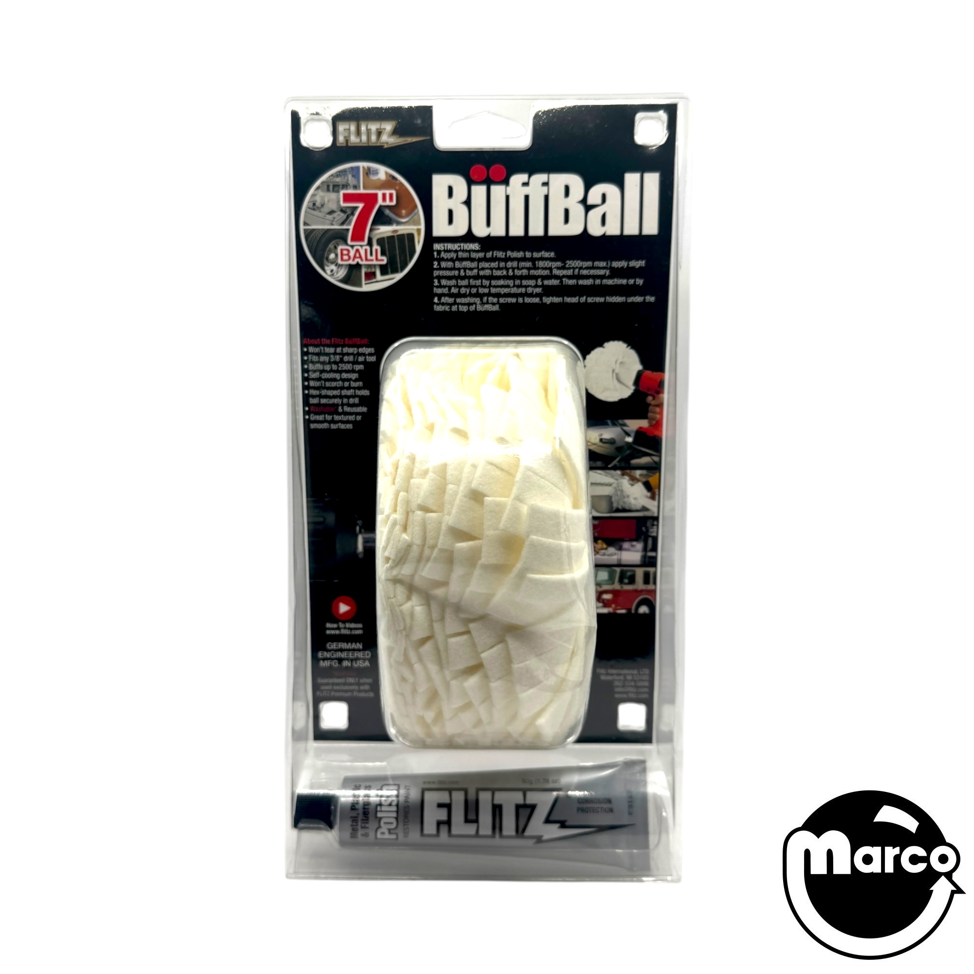 Extra Large Buff Ball 7" with polish