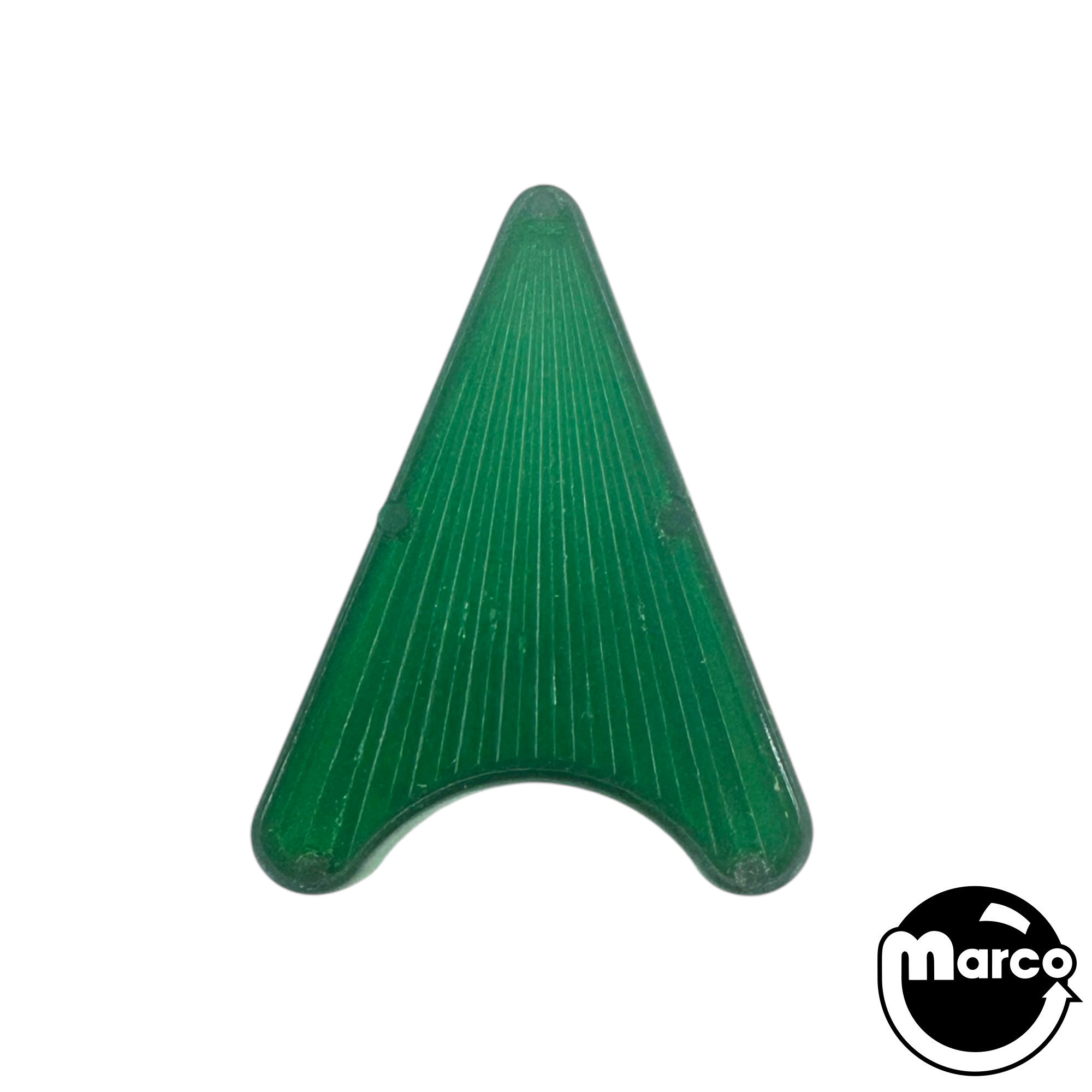 Insert Large Arrowhead 1.5 x 2 inch Green Clear Ribbed