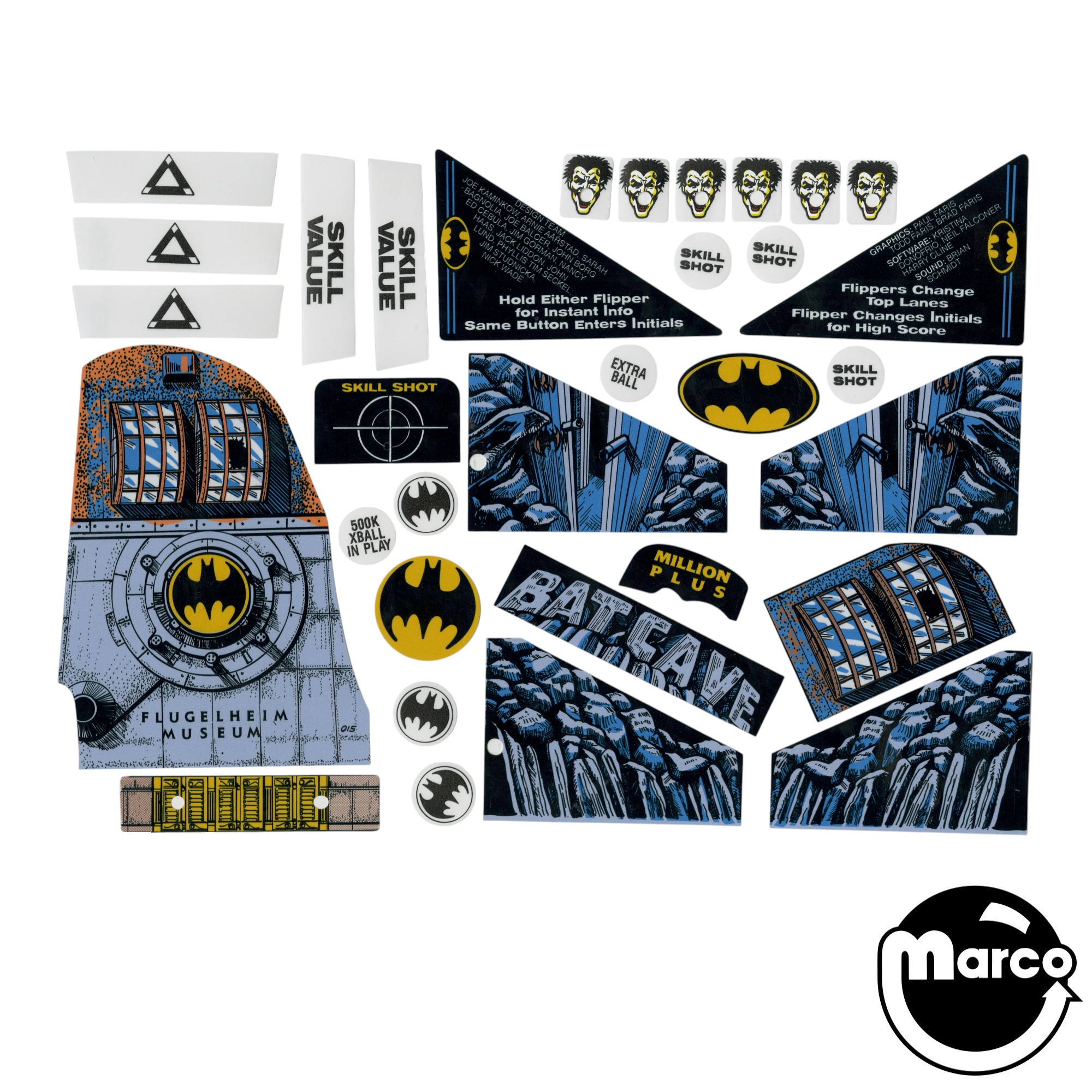 820-5060-XX - BATMAN (Data East) Decal set - Marco Specialties