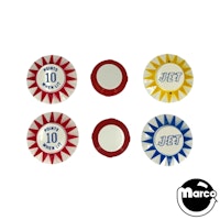 8 BALL (Williams 1966) Pop bumper cap set (6)