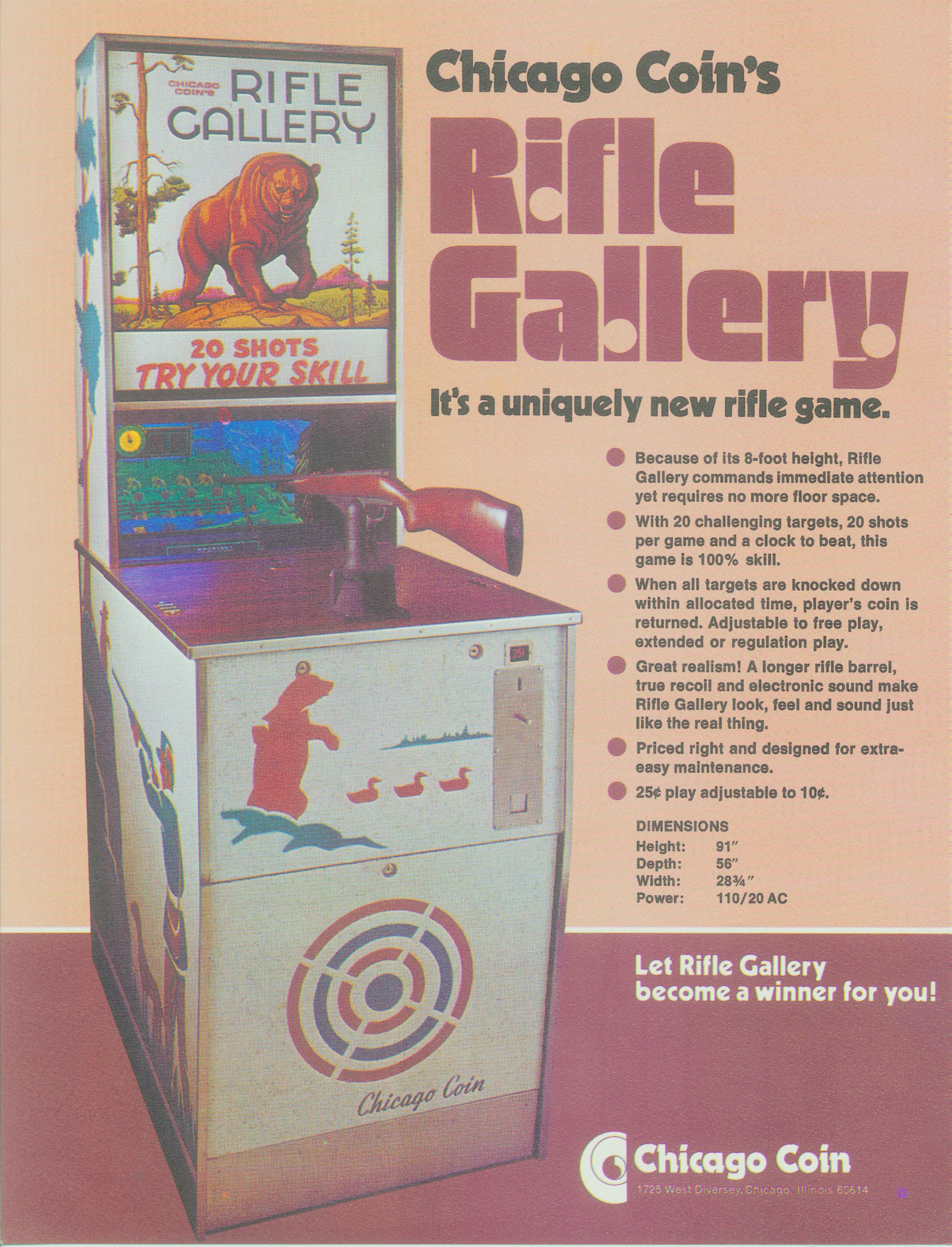 RIFLE GALLERY (Chicago Coin) Schematic
