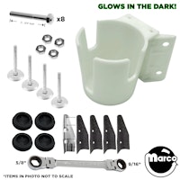 Pin-Buddy&trade; Cup Holder Install Kit - GLOW IN THE DARK