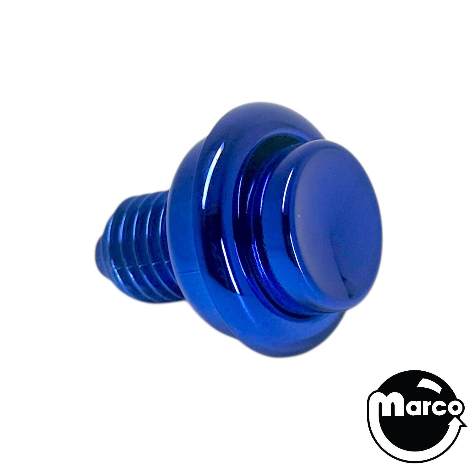 Pushbutton 1-1/8 inch METALLIC BLUE with internal spring