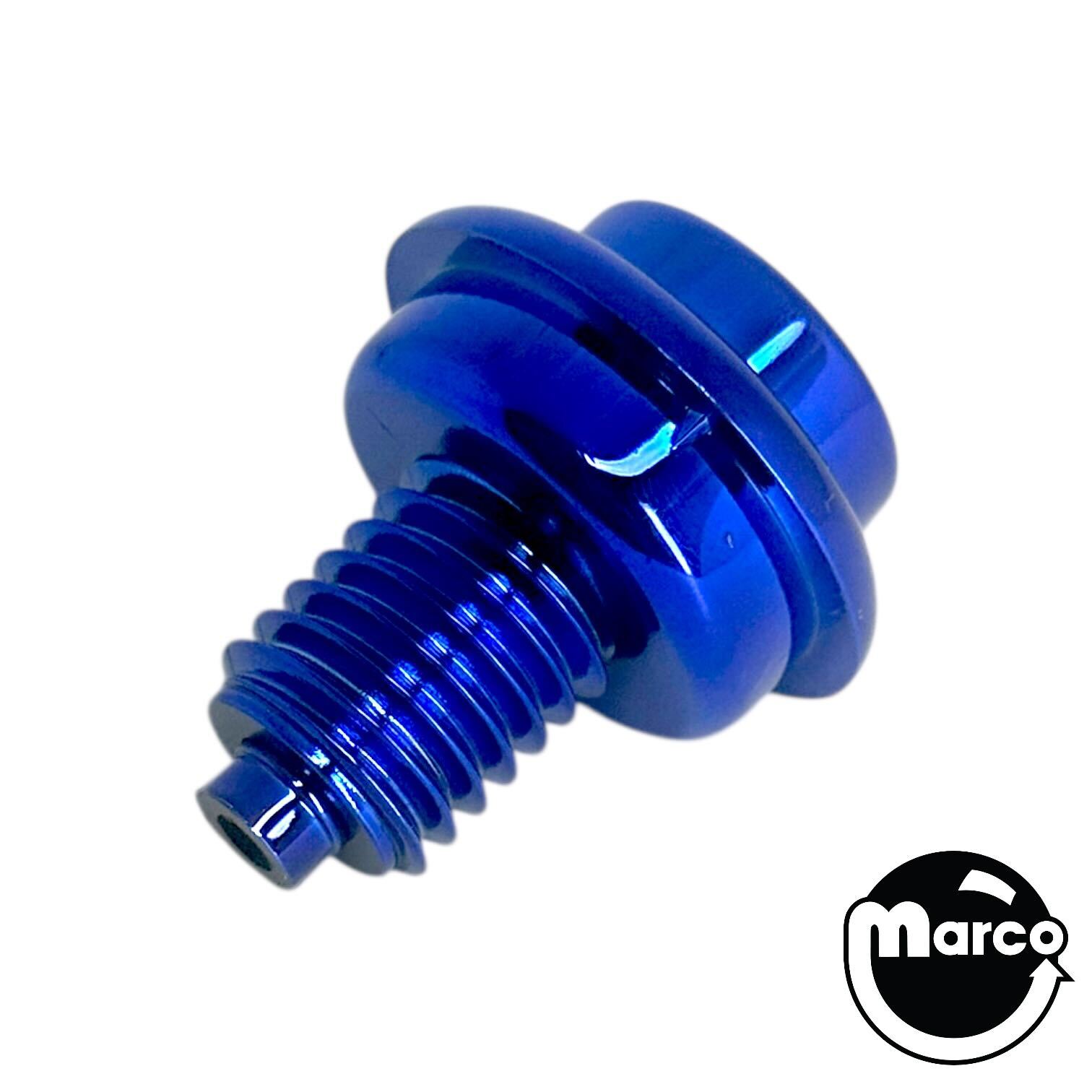 Pushbutton 1-1/8 inch METALLIC BLUE with internal spring