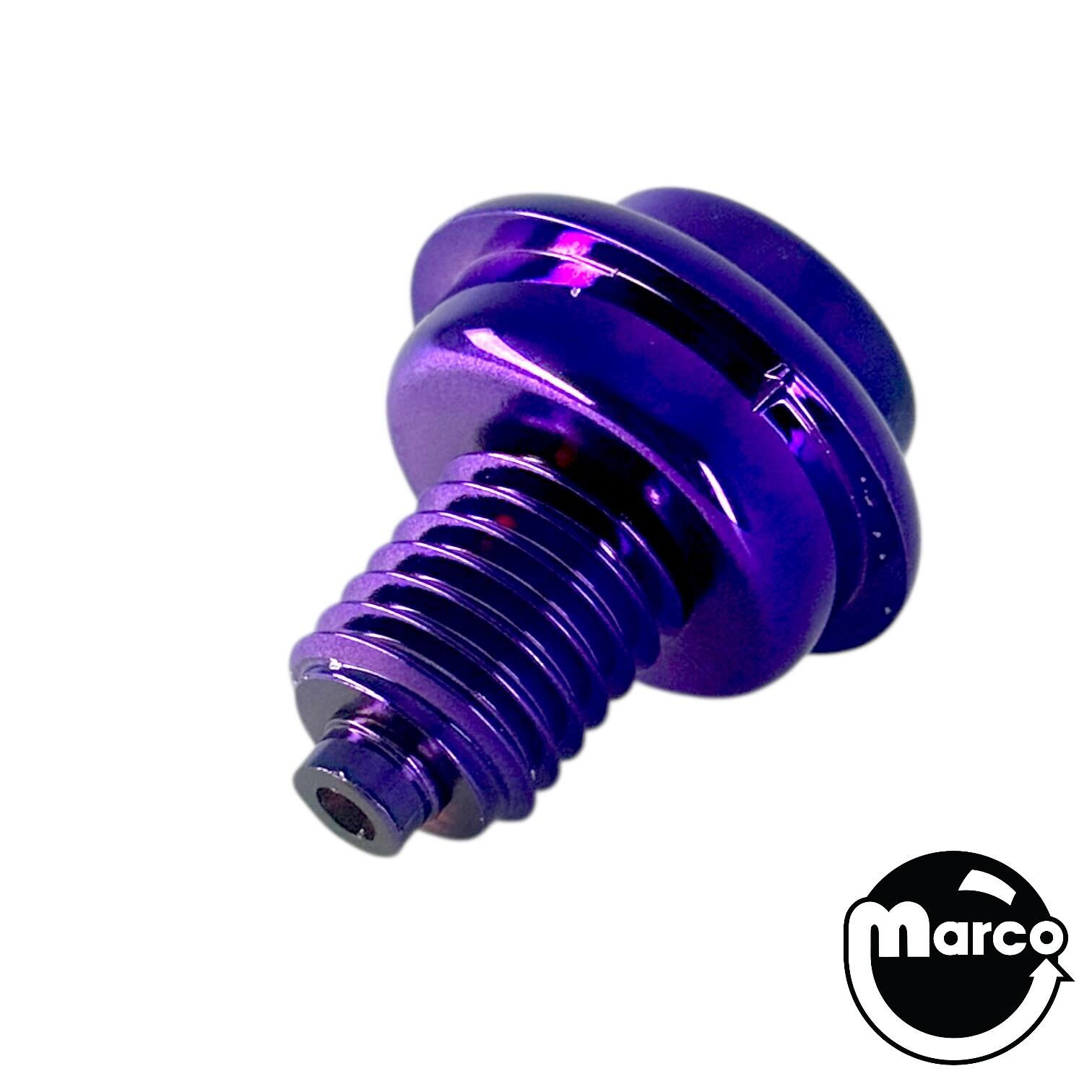 Pushbutton 1-1/8 inch METALLIC PURPLE with internal spring