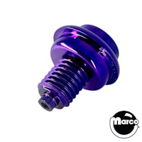 Pushbutton 1-1/8 inch METALLIC PURPLE with internal spring