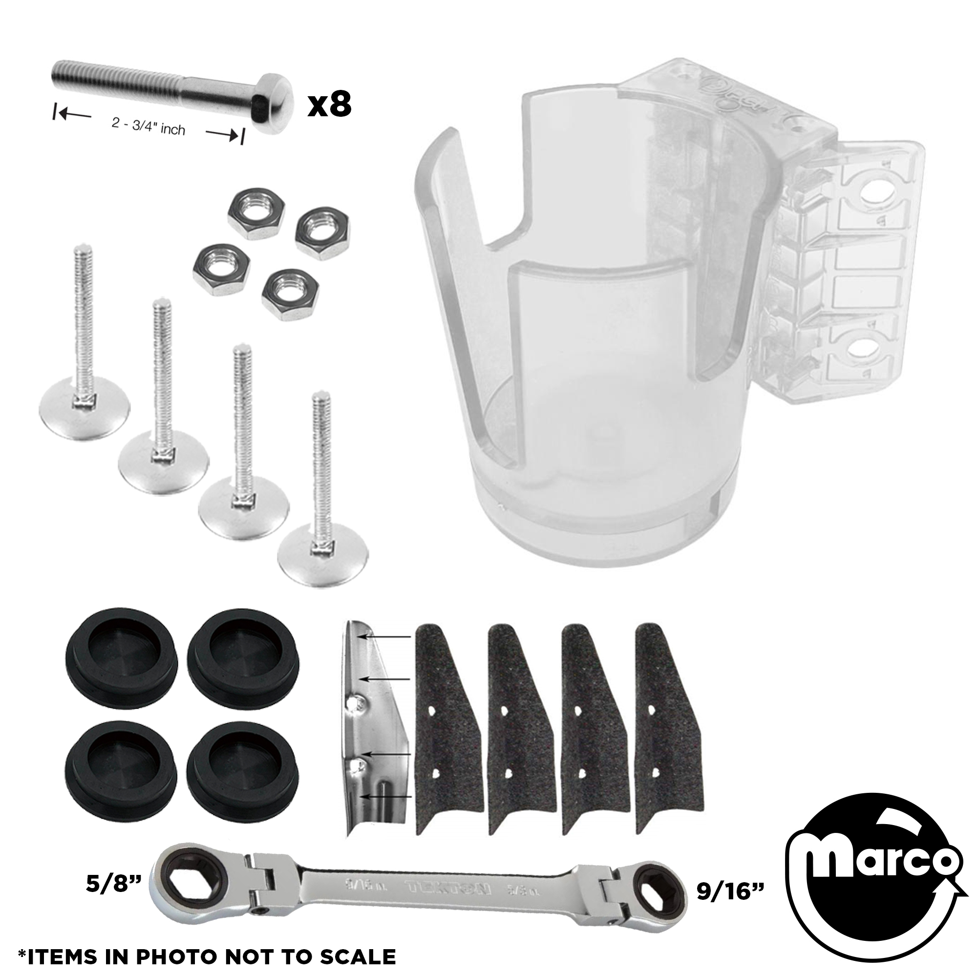 Pin-Buddy™ Cup Holder Install Kit - CLEAR