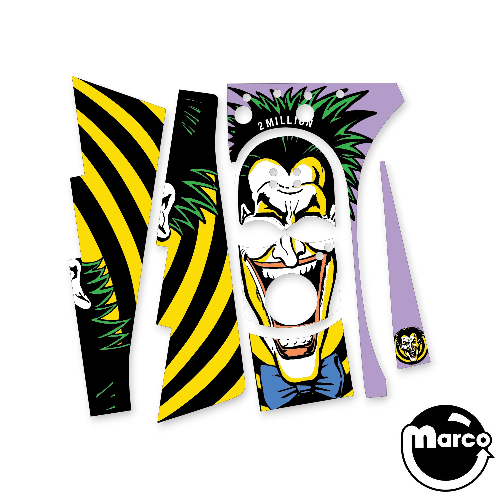 820-5060-20 - BATMAN (Data East) Joker Ramp Decal Set - Marco