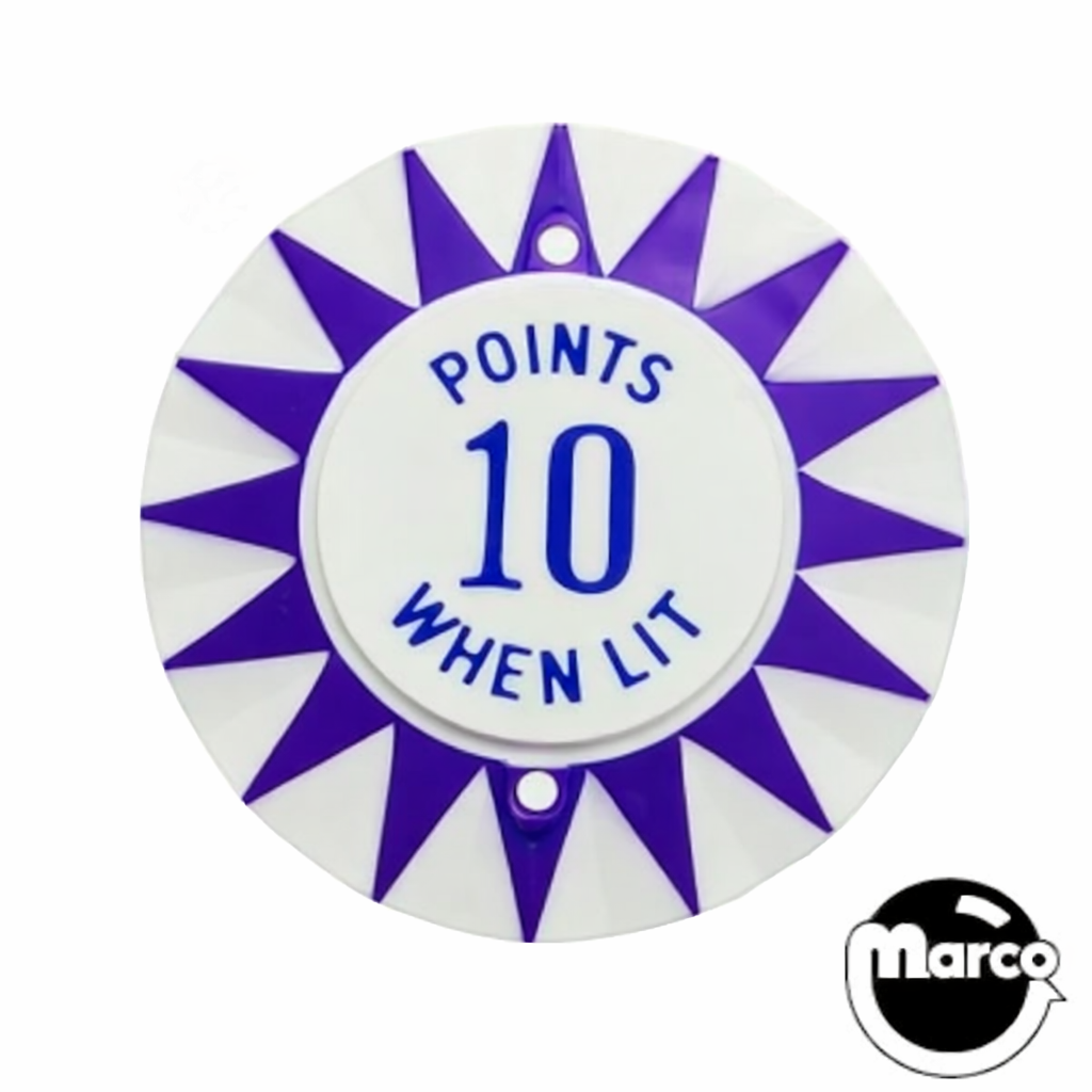 Pop Bumper Cap Sunburst 'Points 10 When Lit' P/B 