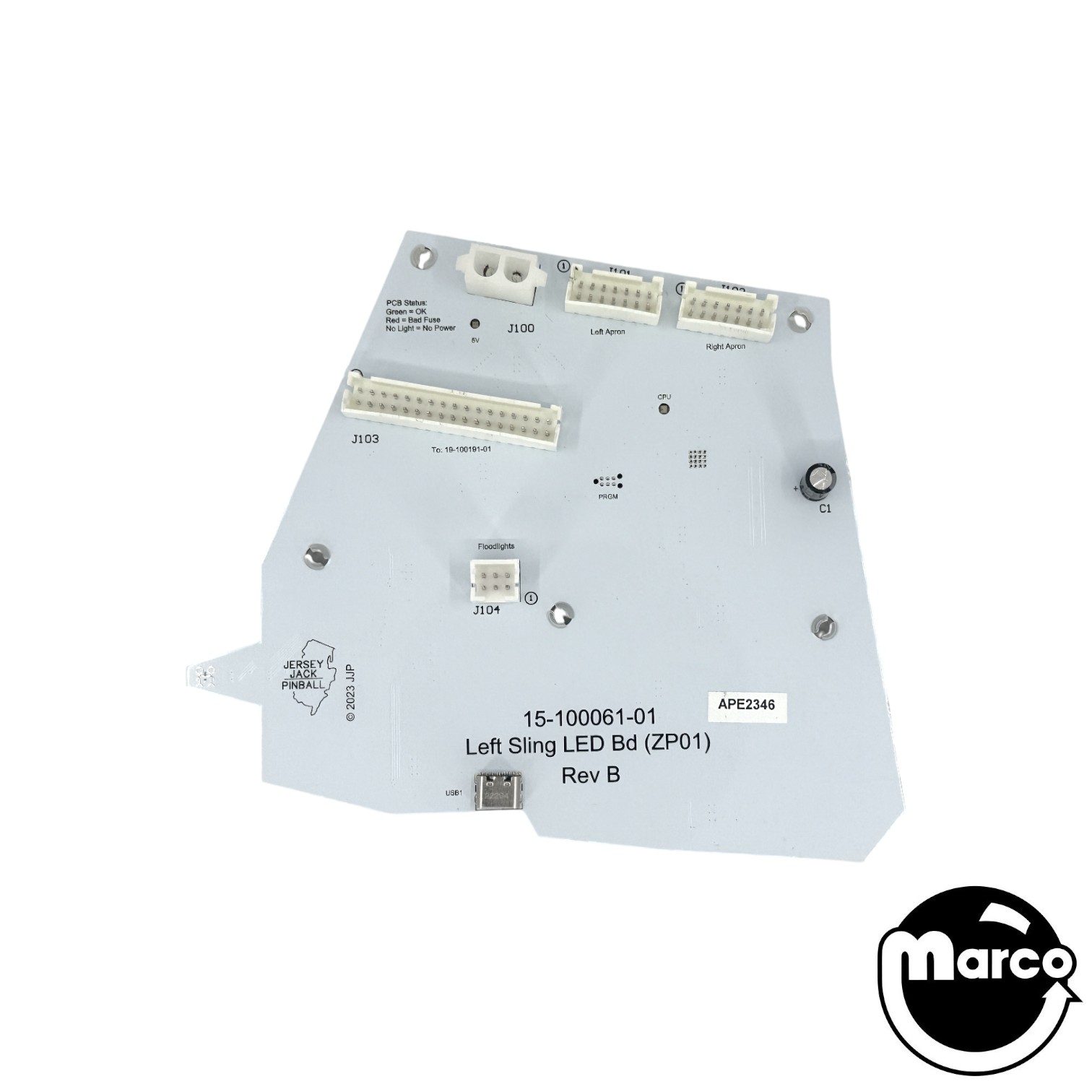 15-100061-01 - ELTON JOHN(JJP) Left Slingshot LED Board - Marco