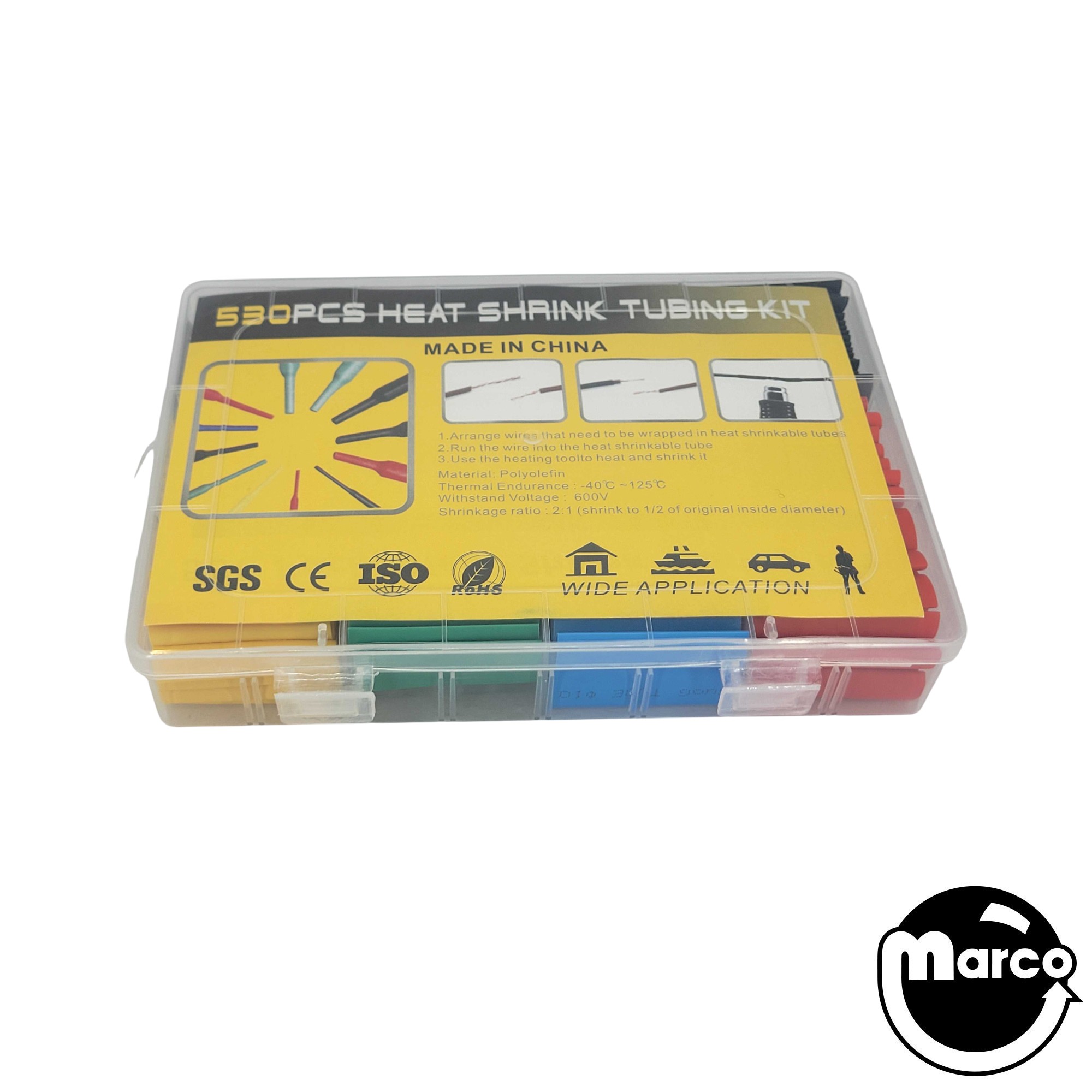Heat Shrink Tubing 530 Piece Assortment