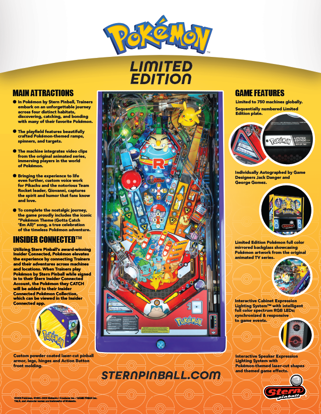 POKEMON LIMITED EDITION (Stern) Flyer