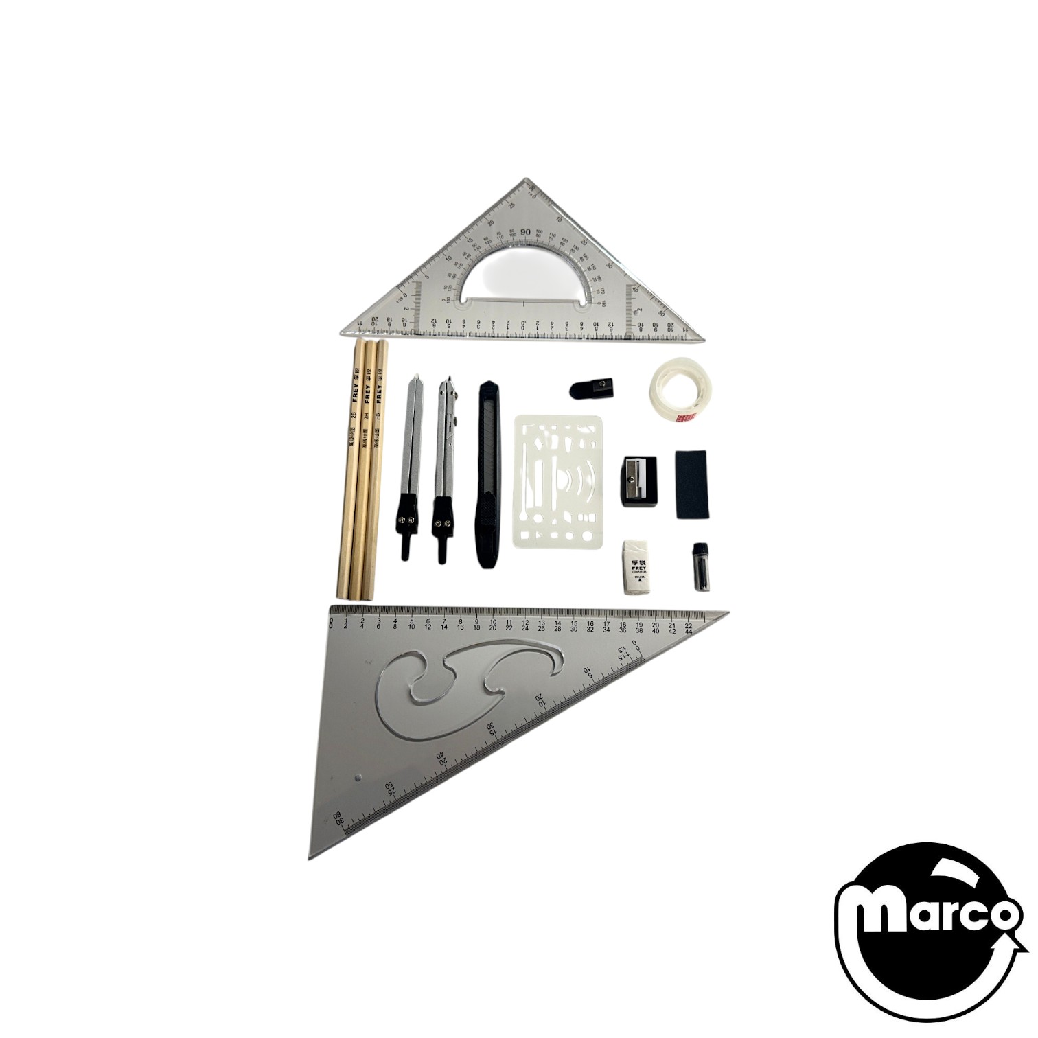 Professional Geometry Set - 15pc