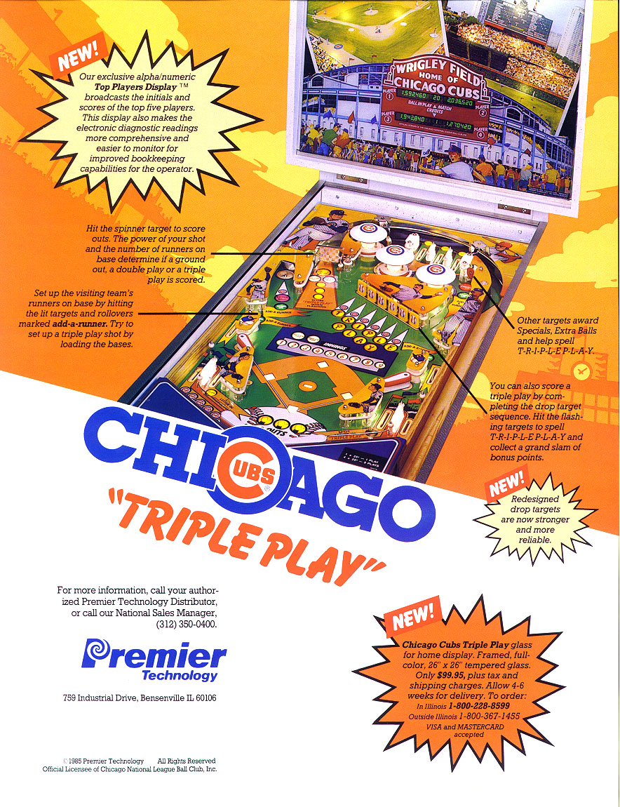 CHICAGO CUBS (Gottlieb) Flyer