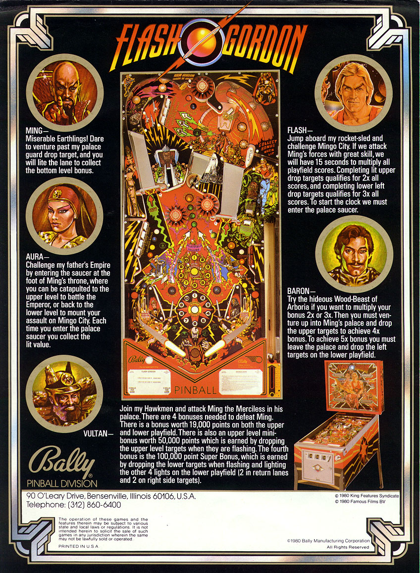 FLASH GORDON (Bally) Flyer
