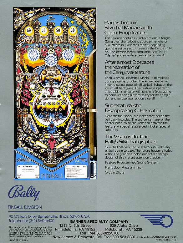 SILVERBALL MANIA (Bally) Flyer