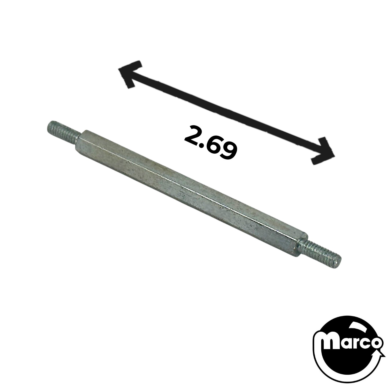Post M-M 8-32 x 2.69 inch zinc 1/4 Hex