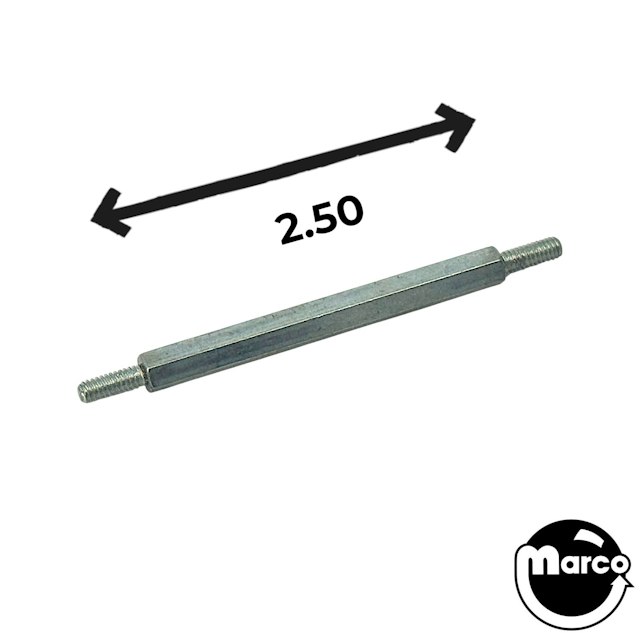 Post M-M 8-32 x 2.50" zinc 1/4 Hex