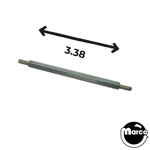Post M-M 8-32 x 3.38" zinc 1/4 Hex