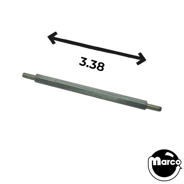 Post M-M 8-32 x 3.38" zinc 1/4 Hex