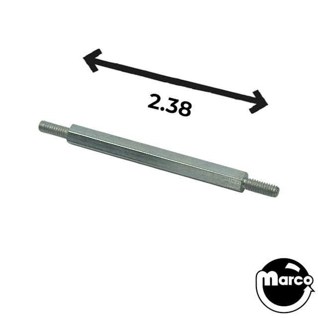 Post M-M 8-32 x 2.38" zinc 1/4 Hex