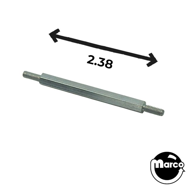 Post M-M 8-32 x 2.38" zinc 1/4 Hex