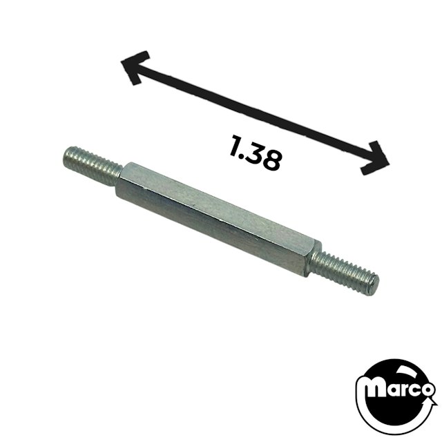 Post 'Male'-'Male' 8-32 x 1.38" zinc 1/4 hex