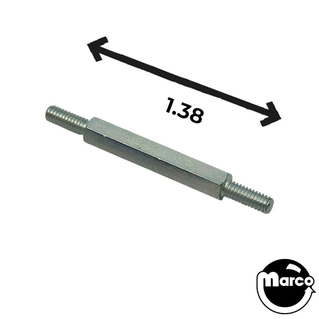 Post 'Male'-'Male' 8-32 x 1.38" zinc 1/4 hex