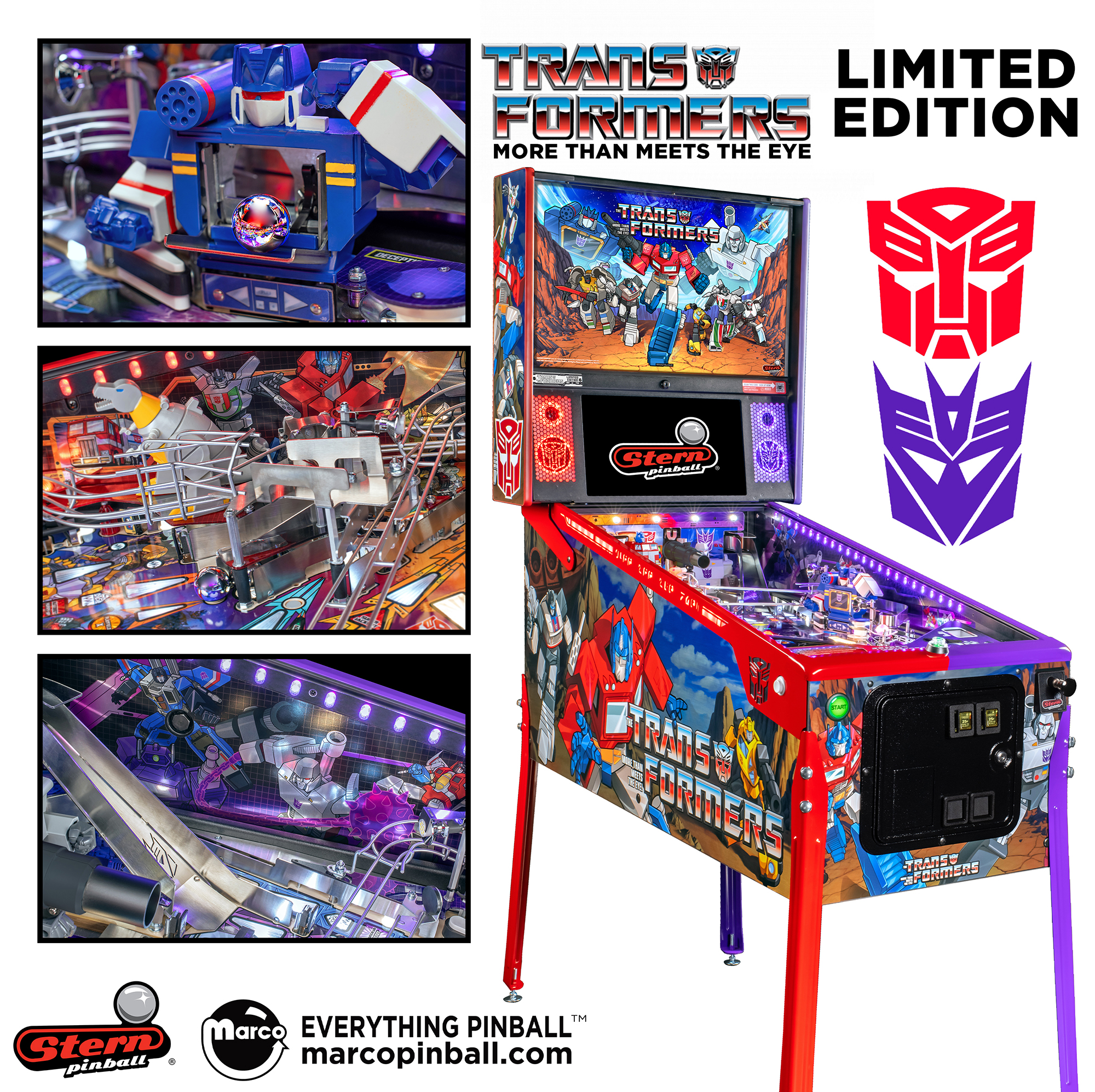 TRANSFORMERS MTMTE (Stern) LE Pinball Machine