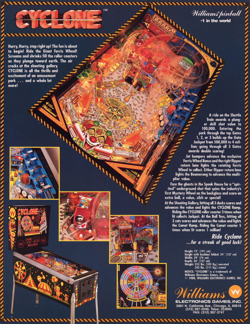 CYCLONE (Williams) Flyer