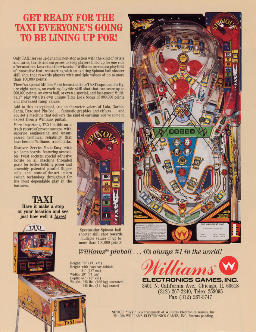 TAXI (Williams) Flyer