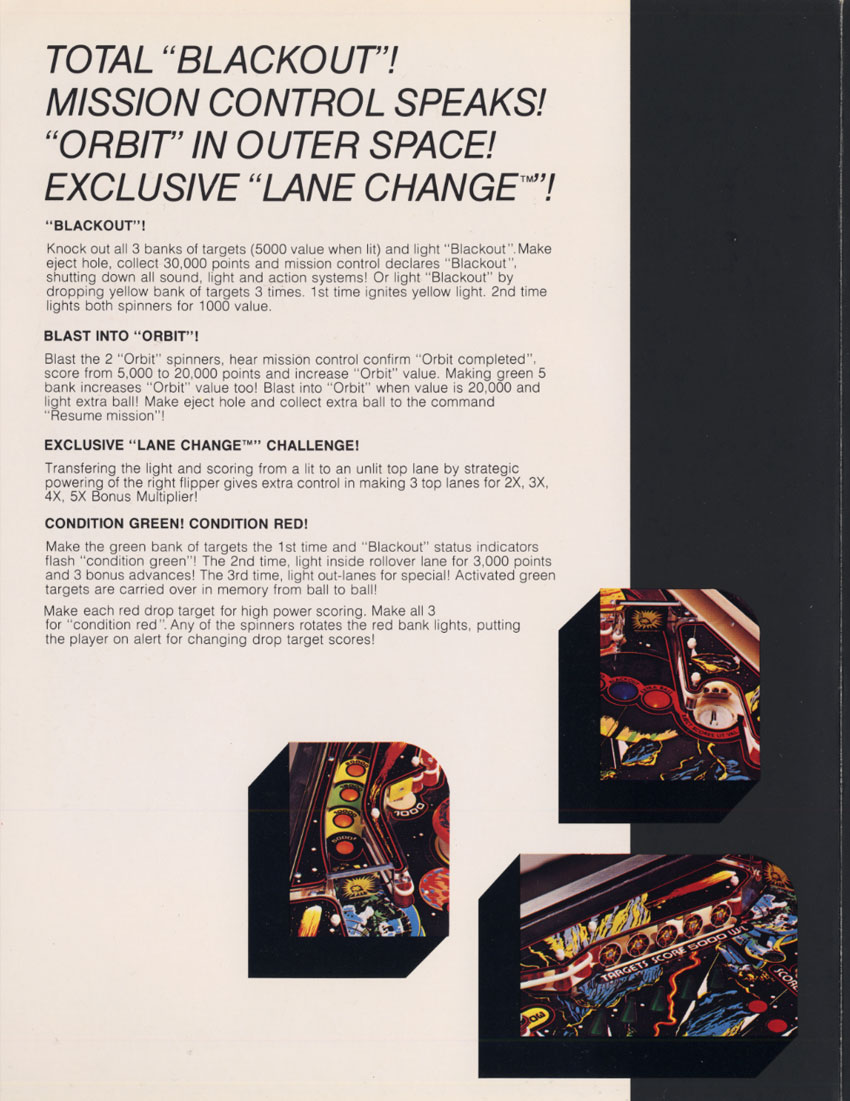 BLACKOUT (Williams) Flyer