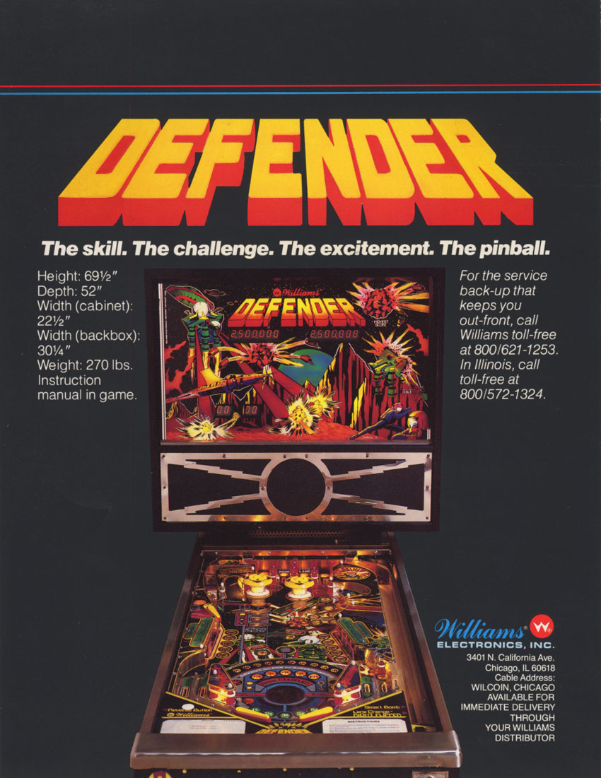 DEFENDER (Williams) Flyer