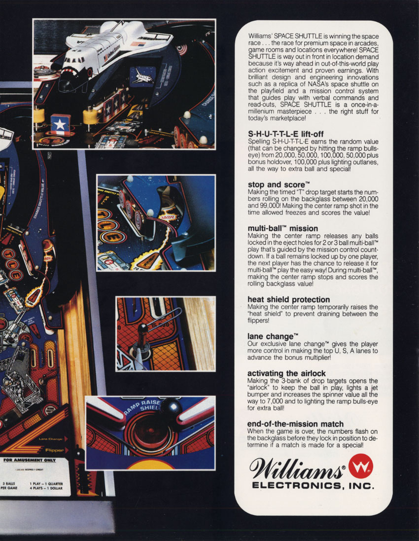 SPACE SHUTTLE (Williams) Flyer