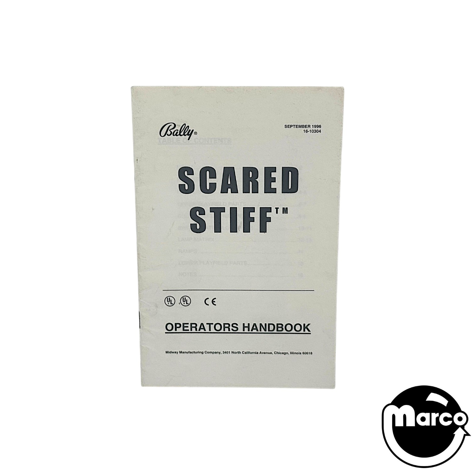 SCARED STIFF (Bally) Operator's Handbook